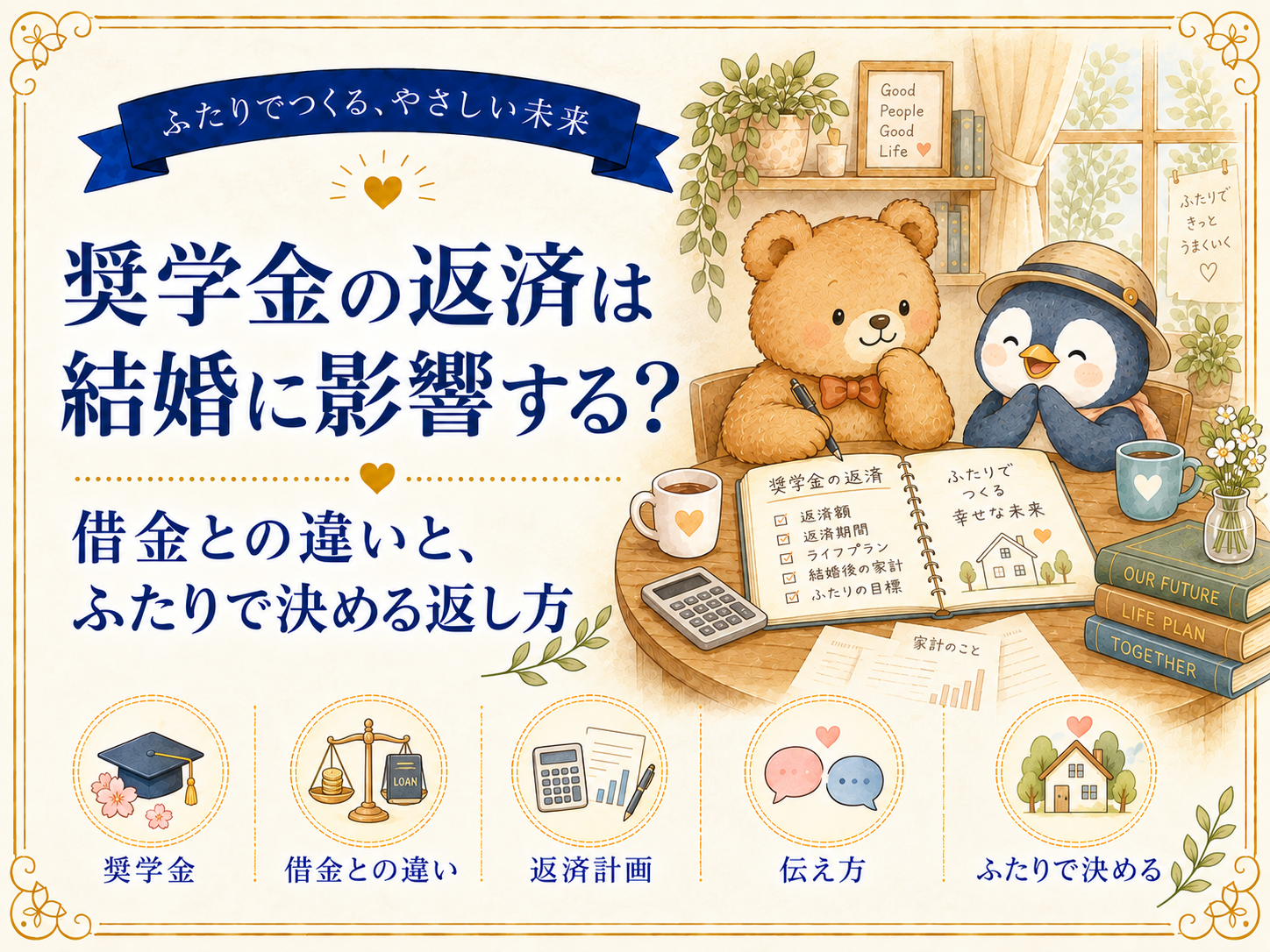 奨学金の返済は結婚に影響する?借金との違いと、ふたりで決める返し方