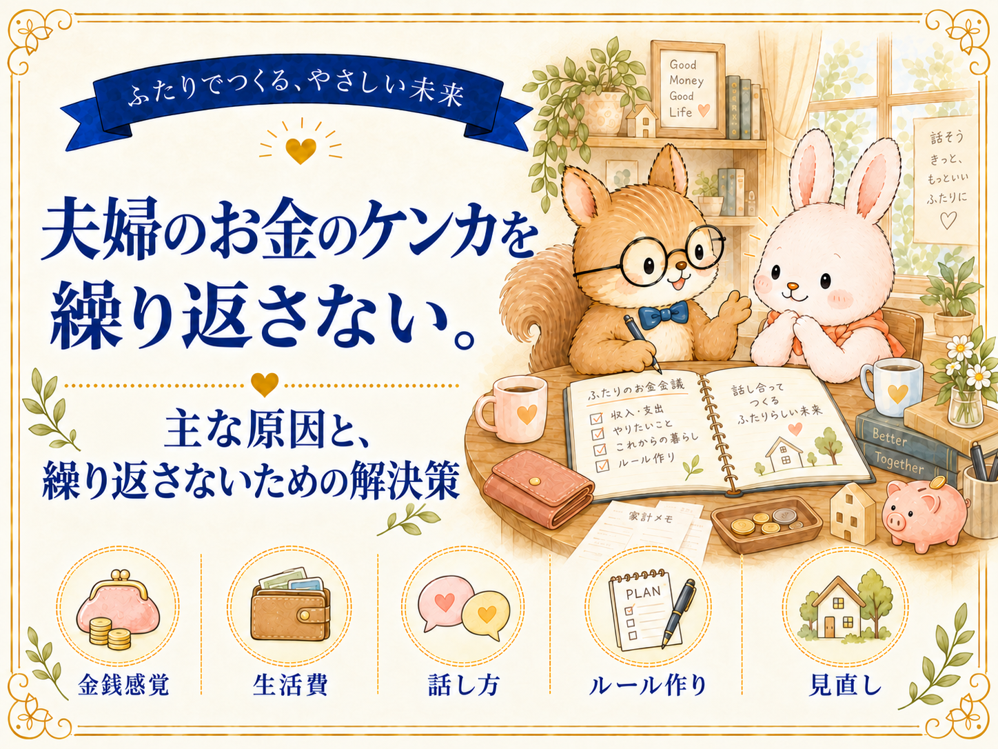 夫婦のお金のケンカを繰り返さない。主な原因と、ふたりで決める解決策