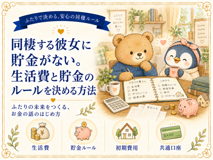 同棲する彼女に貯金がない。生活費と貯金のルールを最初に決める方法