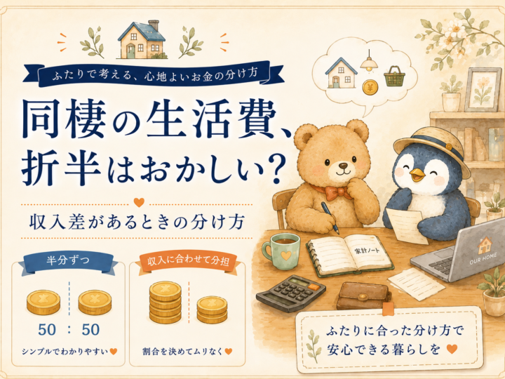 同棲の生活費、折半はおかしい？収入差があるときの分け方