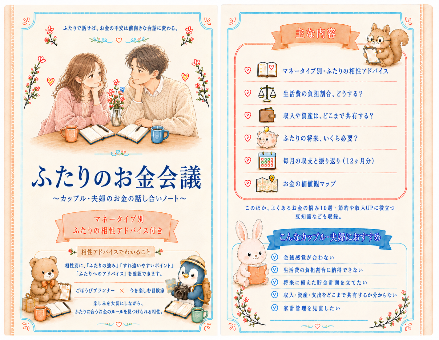 ふたりのお金会議ノートの中面