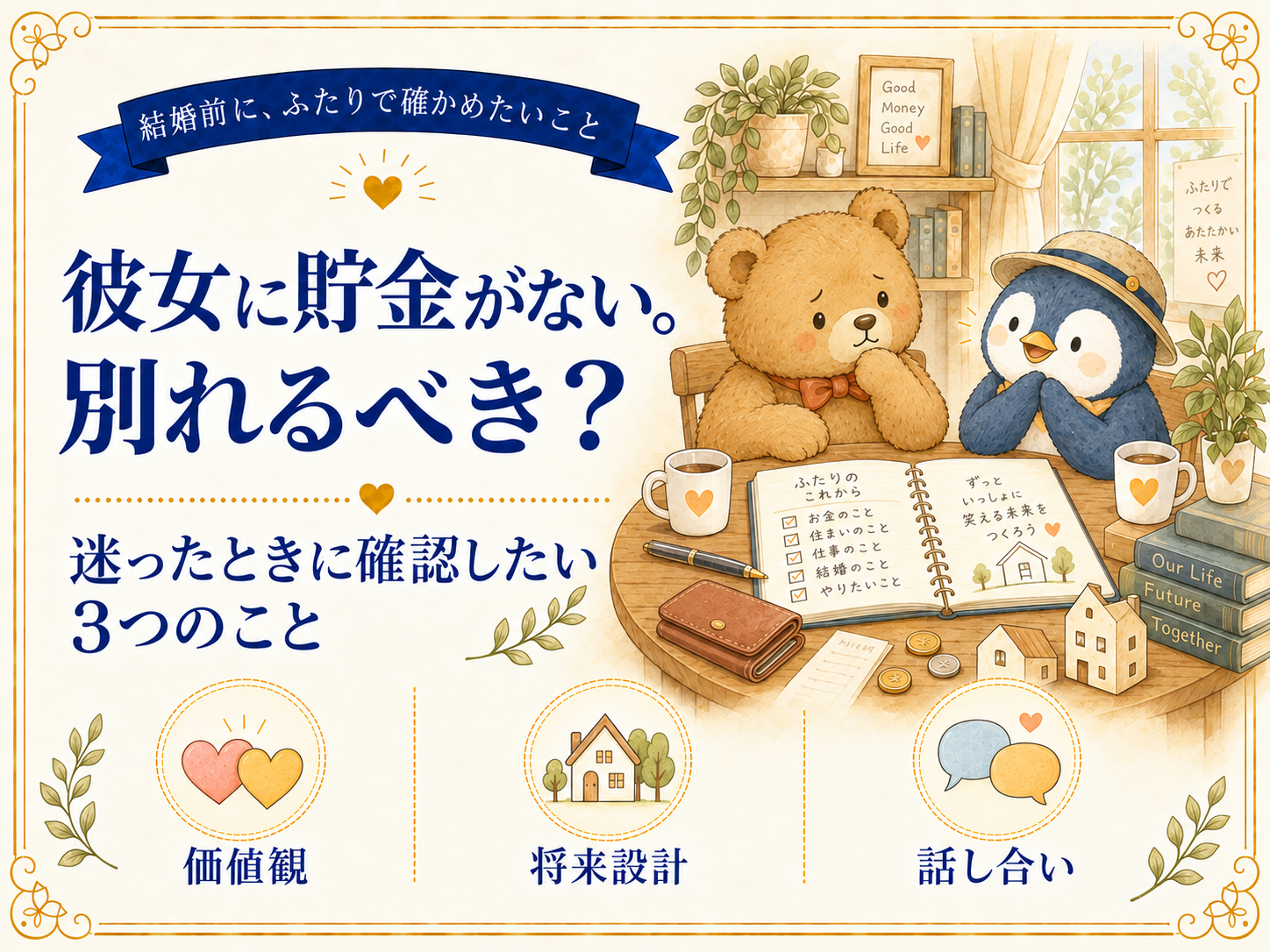 彼女に貯金がない。別れるべきか迷ったら、結婚前に確かめたい3つのこと