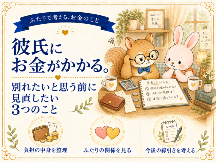 彼氏にお金がかかる。別れたいと思う前に見直したい3つのこと