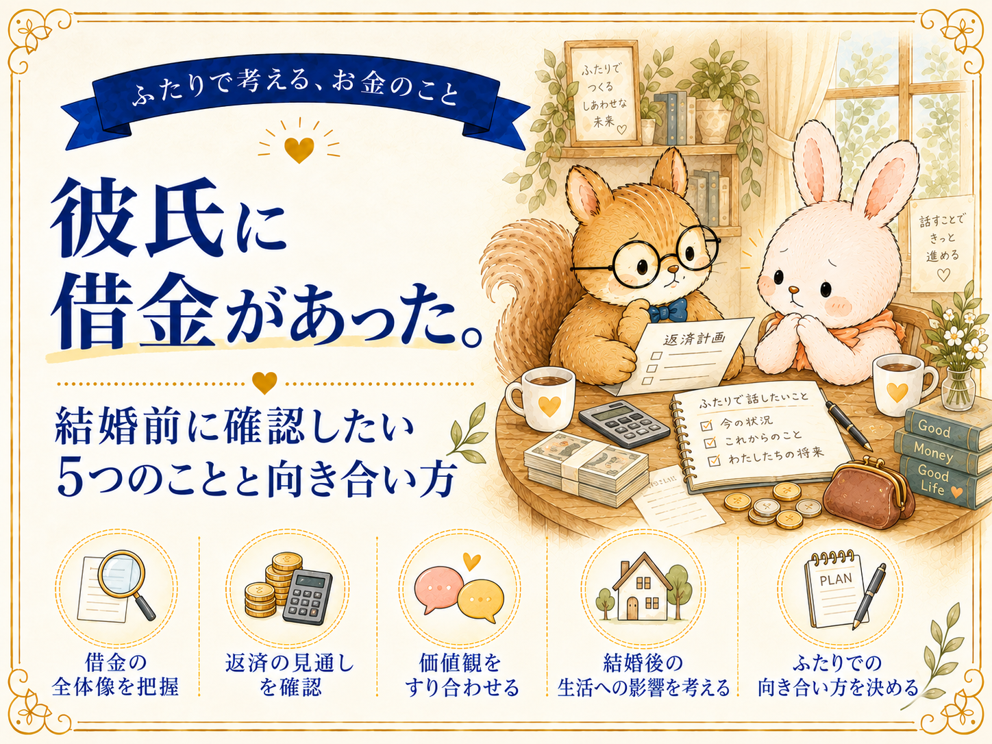 彼氏に借金があった。結婚前に確認しておきたい5つのことと向き合い方