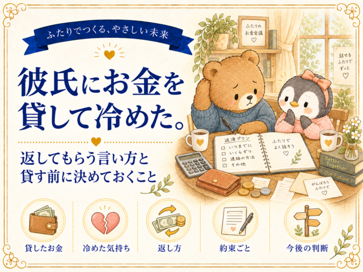 彼氏にお金を貸して冷めた。返してもらう言い方と、貸す前に決めておくこと