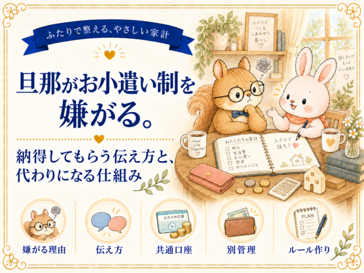 旦那がお小遣い制を嫌がる。納得してもらう伝え方と、代わりになる仕組み