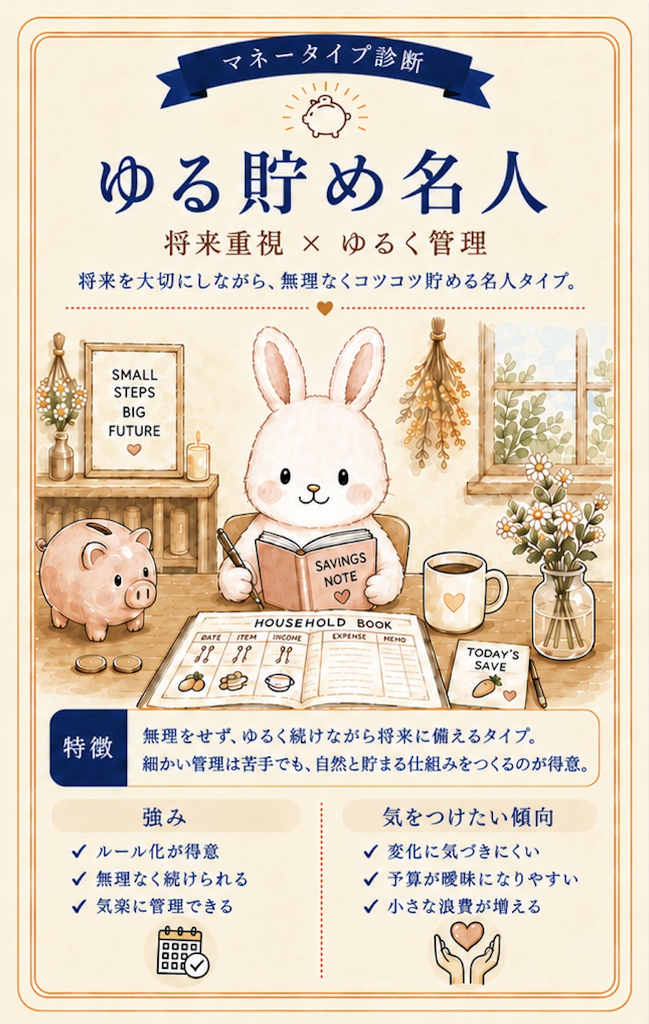 ゆる貯め名人タイプの紹介カード